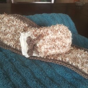 Hand crocheted Back scrubby and soap keeper